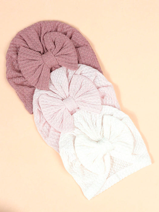 SHEIN Set de 3 gorros para recién nacidos