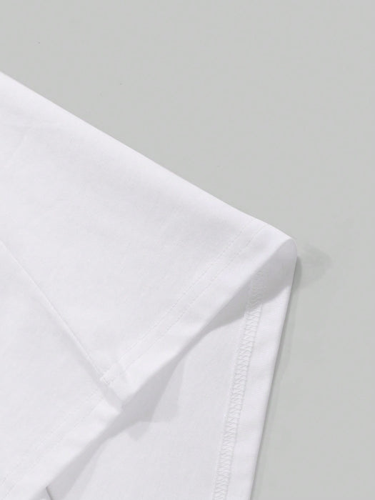 Camiseta informal de manga corta y estampado gráfico para niña