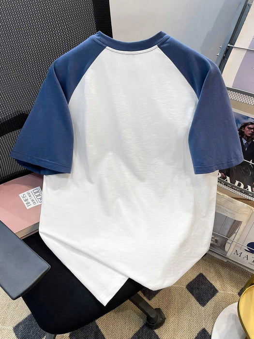 SHEIN Manfinity Joysei Camiseta de manga raglán de bloques de color para hombre