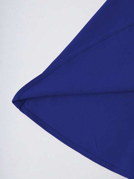 SHEIN Franclia Falda elegante azul de color liso con cinturón para mujer