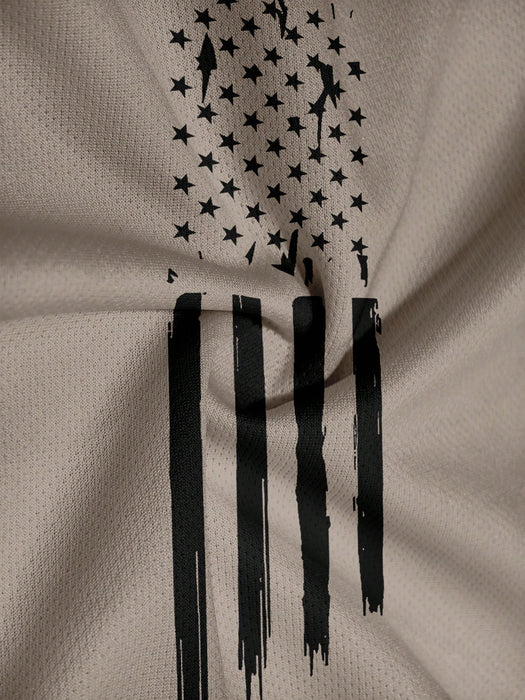 Conjunto de top de tirantes y pantalones cortos con estampado de bandera