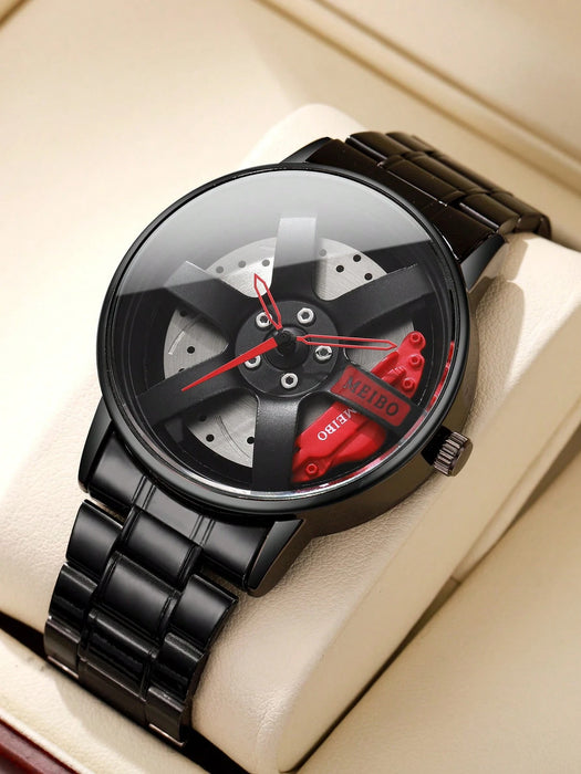 SHEIN MEIBO Reloj de cuarzo con dial de rueda