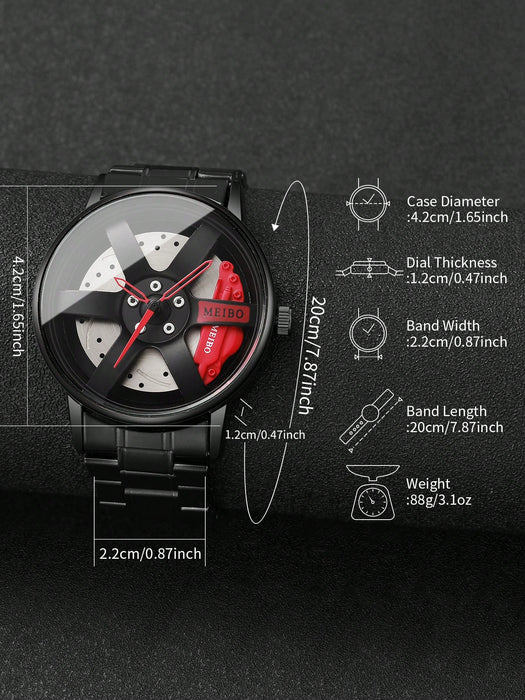 SHEIN MEIBO Reloj de cuarzo con dial de rueda
