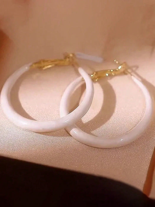 Shein Pendientes de lujo vintage con diseño de círculos