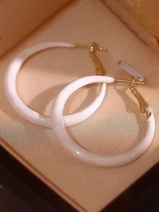 Shein Pendientes de lujo vintage con diseño de círculos