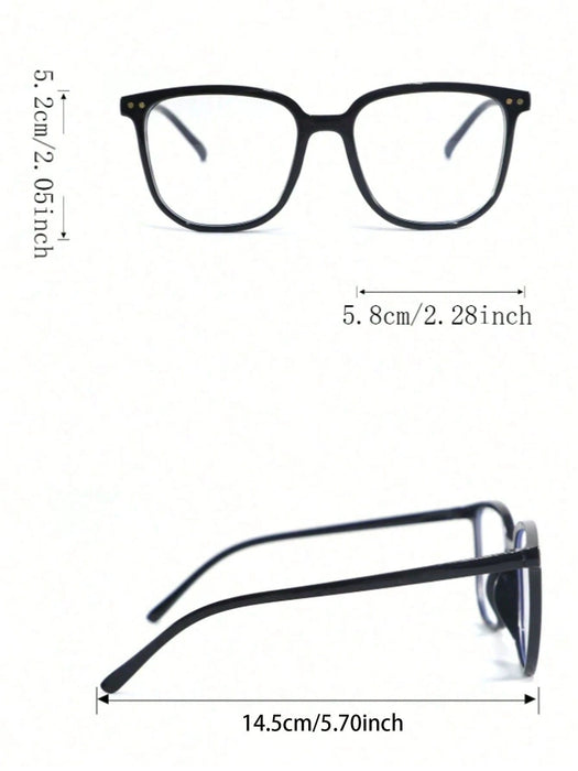 1 pieza Gafas de moda de plástico negro cuadradas para mujer