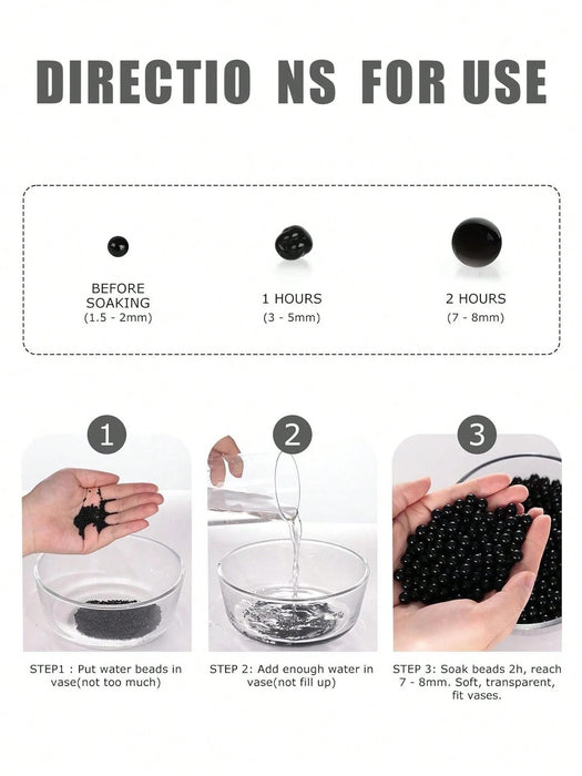 Shein 100.000 piezas de bolas de gel de 7-8 mm, esferas absorbentes de agua para jarrones