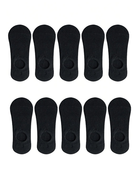 SHEIN 10 pares Calcetines invisibles unisex, casuales finos tipo barco