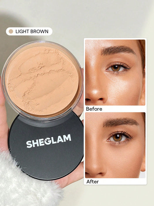 SHEIN SHEGLAM Baked Glow Polvo Fijador-Light Brown Marca De Belleza CosméTica