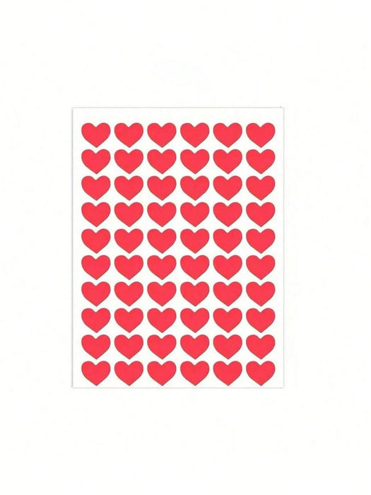 Shein 600 unidades de pegatinas de corazón rojas pequeñas y brillantes