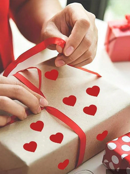 Shein 600 unidades de pegatinas de corazón rojas pequeñas y brillantes