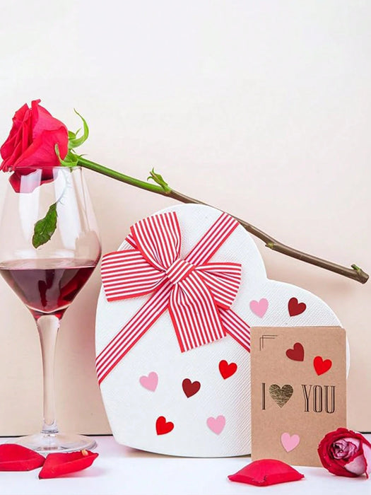 Shein 600 unidades de pegatinas de corazón rojas pequeñas y brillantes