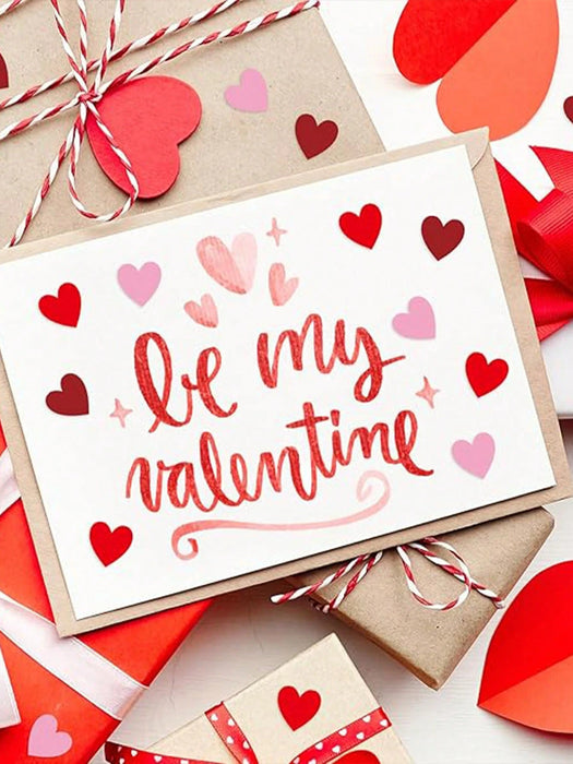 Shein 600 unidades de pegatinas de corazón rojas pequeñas y brillantes
