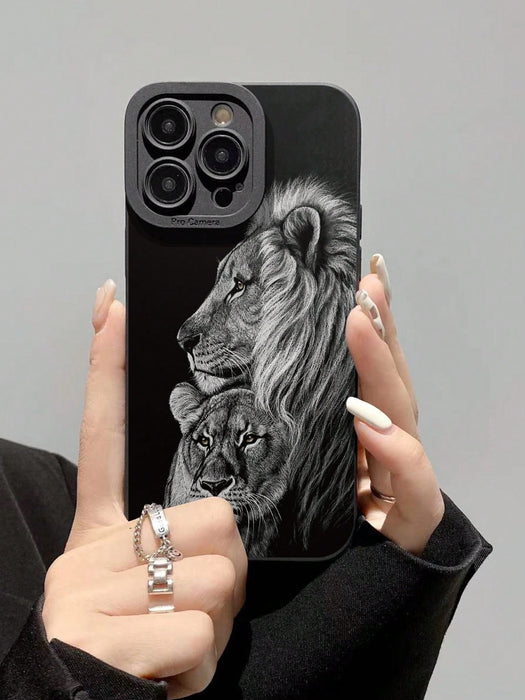 SHEIN 1 pieza Funda protectora de teléfono con borde recto perforado para iPhone 13
