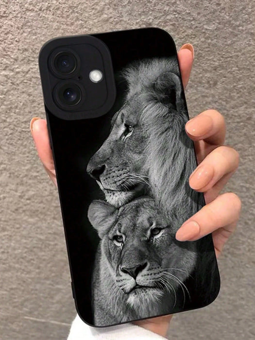 SHEIN 1 pieza Funda protectora de teléfono con borde recto perforado para iPhone 13