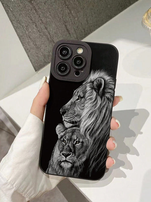 SHEIN 1 pieza Funda protectora de teléfono con borde recto perforado para iPhone 13