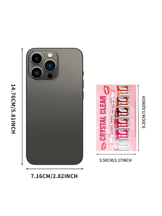 Shein Set de 6 colores de aceite de labios y brillo labial, tinte labial hidratante