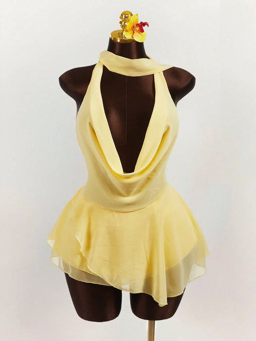 Shein Vestido corto Amplova con escote pronunciado, cuello fruncido y espalda descubierta