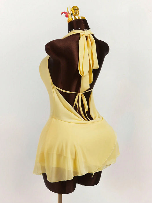 Shein Vestido corto Amplova con escote pronunciado, cuello fruncido y espalda descubierta