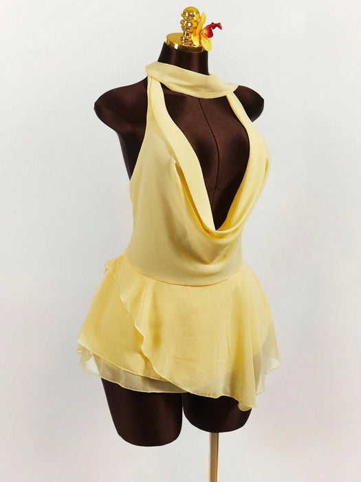 Shein Vestido corto Amplova con escote pronunciado, cuello fruncido y espalda descubierta