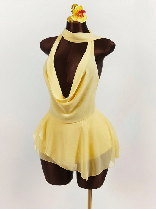 Shein Vestido corto Amplova con escote pronunciado, cuello fruncido y espalda descubierta