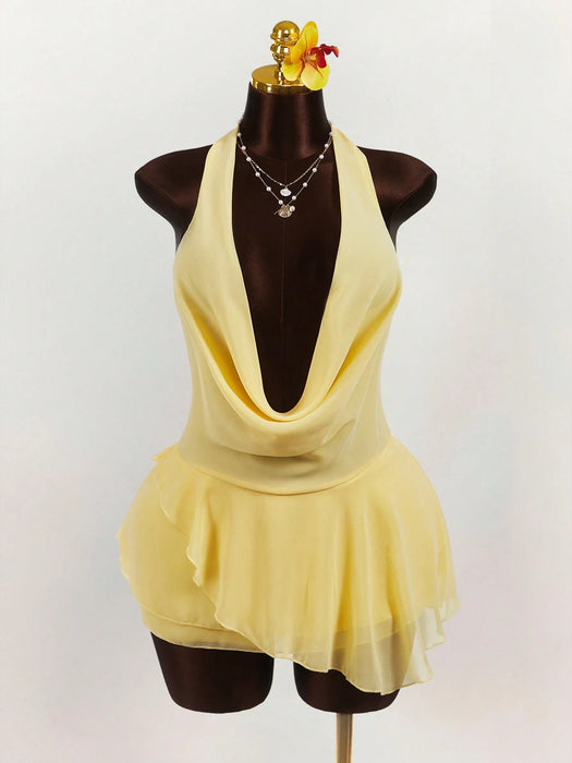 Shein Vestido corto Amplova con escote pronunciado, cuello fruncido y espalda descubierta
