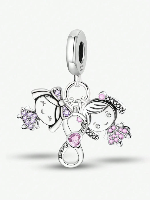 SHEIN 1 pieza Colgante de infinito brillante y de moda, adecuado para pulseras DIY