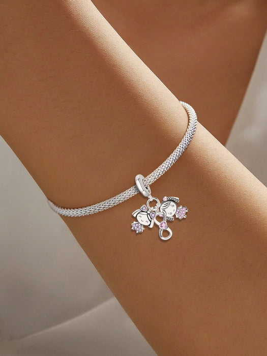 SHEIN 1 pieza Colgante de infinito brillante y de moda, adecuado para pulseras DIY