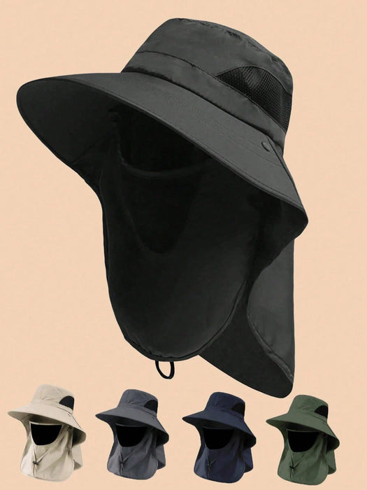 Shein Set de 3 sombreros de pesca para hombres y mujeres, sombrero de verano de moda con protección solar para exteriores