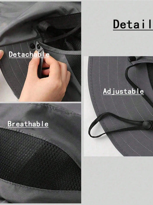 Shein Set de 3 sombreros de pesca para hombres y mujeres, sombrero de verano de moda con protección solar para exteriores