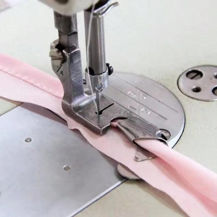 Shein Pie de prensa para dobladillo de falda de seda y gasa, accesorios para máquina de coser industrial 9.6mm