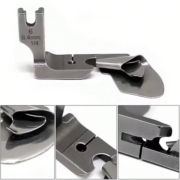 Shein Pie de prensa para dobladillo de falda de seda y gasa, accesorios para máquina de coser industrial 9.6mm