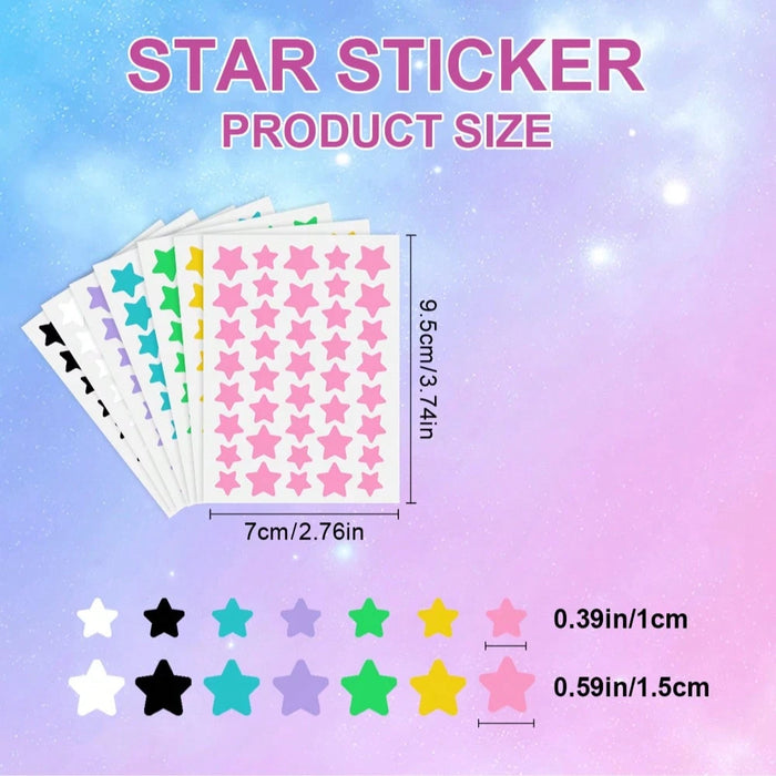 Shein 280 piezas de parches con forma de estrella para granos en la cara