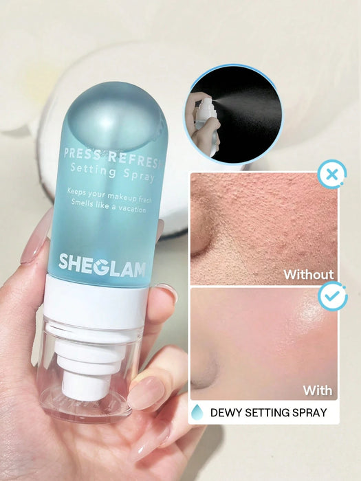 SHEGLAM Press Refresh Spray Fijador Marca De Belleza CosméTica Maquillaje Para Mujeres Y NiñA