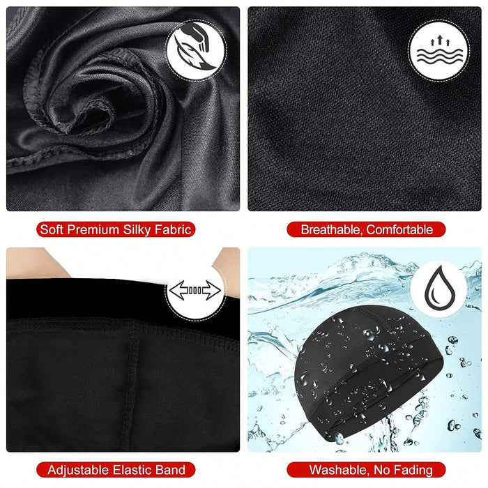 Shein Pañuelo para la cabeza de seda Awegeo para hombre, 1 unidad, con banda elástica