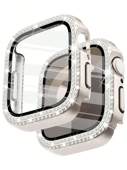 Shein 1 protector de pantalla de vidrio templado ultrafino 2 en 1 unisex con diseño de estrellas brillantes