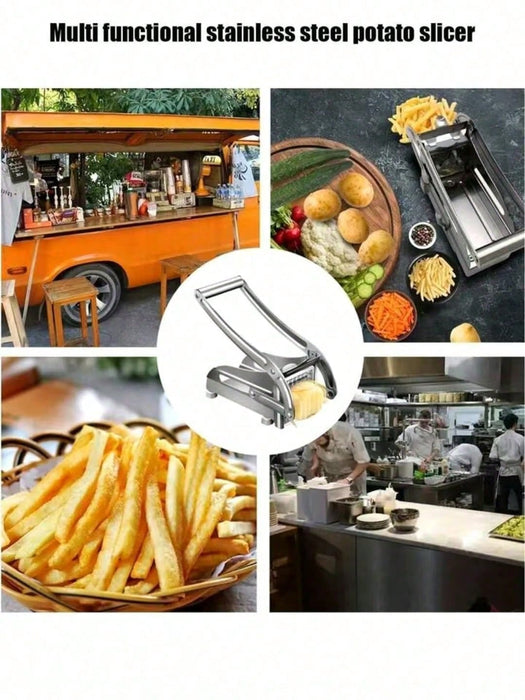 1 unidad de acero inoxidable: cortador de frutas y verduras, picador de patatas