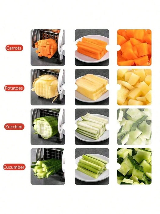 1 unidad de acero inoxidable: cortador de frutas y verduras, picador de patatas