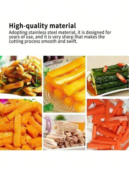 1 unidad de acero inoxidable: cortador de frutas y verduras, picador de patatas