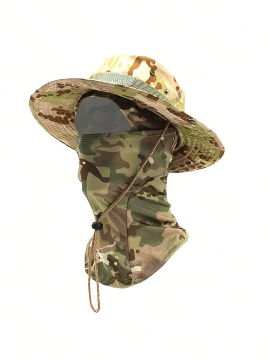 1pcs sombrero tipo cubo de camuflaje de ala ancha  para hombre