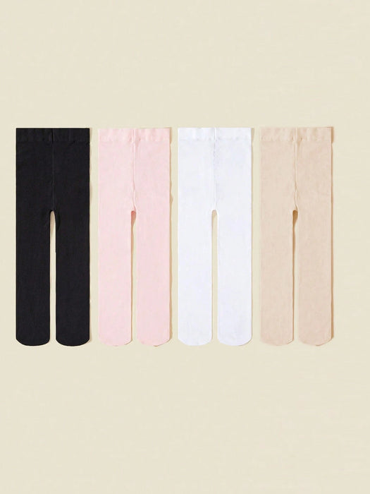 SHEIN 4 piezas Leggings de terciopelo suave para bebés