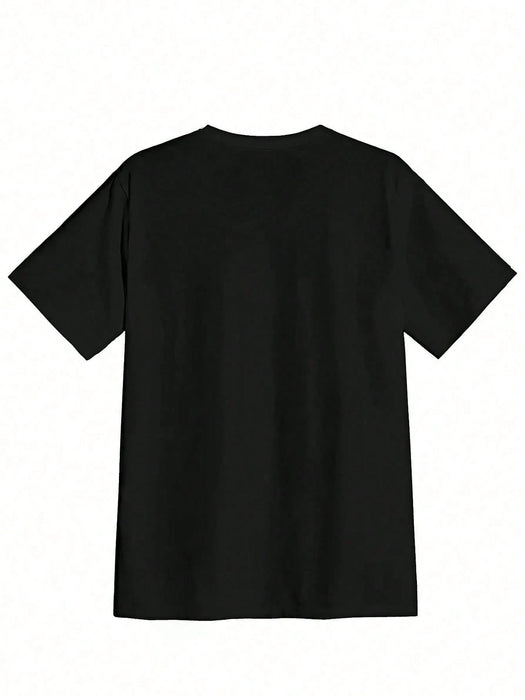 SHEIN Camiseta de mujer de talla grande con estampado de querubín y bolsa de dinero