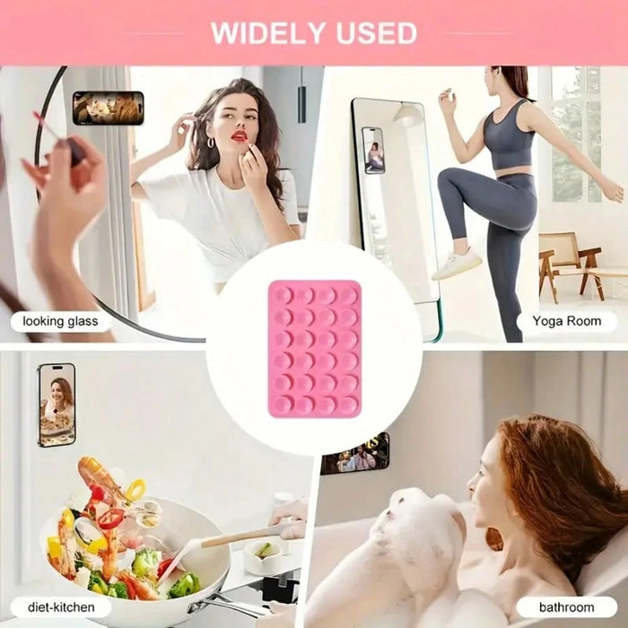 Shein 5 piezas de agarre de silicona para teléfono con 24 mini ventosas, apto para todos los teléfonos