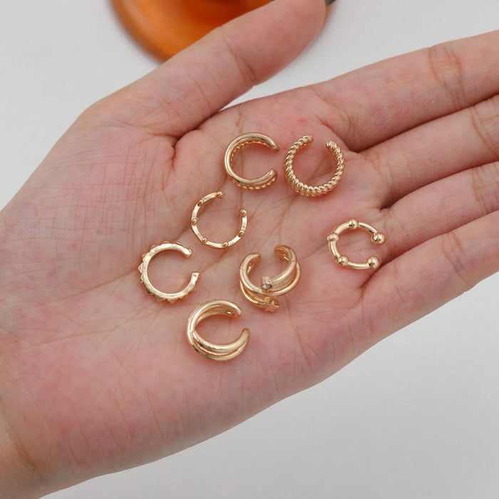 SHEIN 7 piezas Cuff de oreja con diamante de imitación & con diseño de estrella