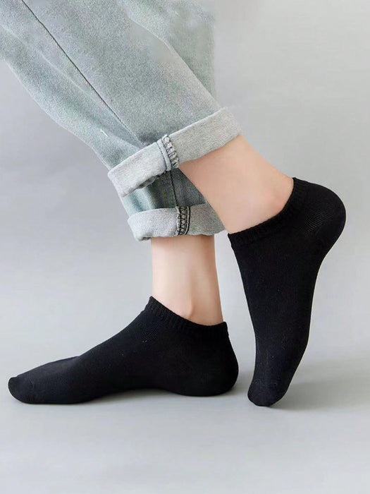 SHEIN 1 par de calcetines cortos para mujer color negro