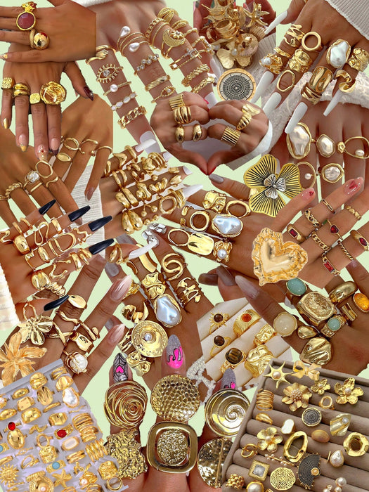 Shein Conjunto de 15 piezas de Joyería Todo en Uno de Estilo Elegante Old Money Vintage de diseños aleatorios