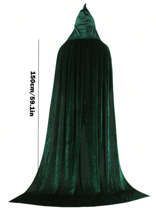 Shein 1 pieza Capa con capucha unisex para fiestas y actuaciones, de tela de terciopelo
