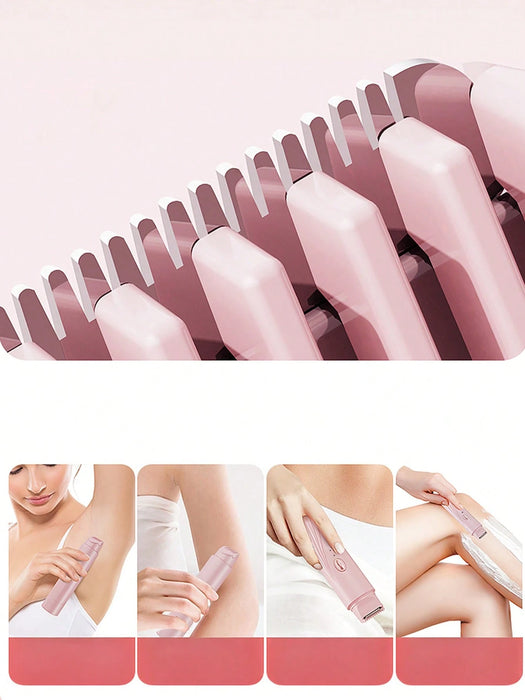 Afeitadora eléctrica para mujer, inalámbrica, con doble cabezal