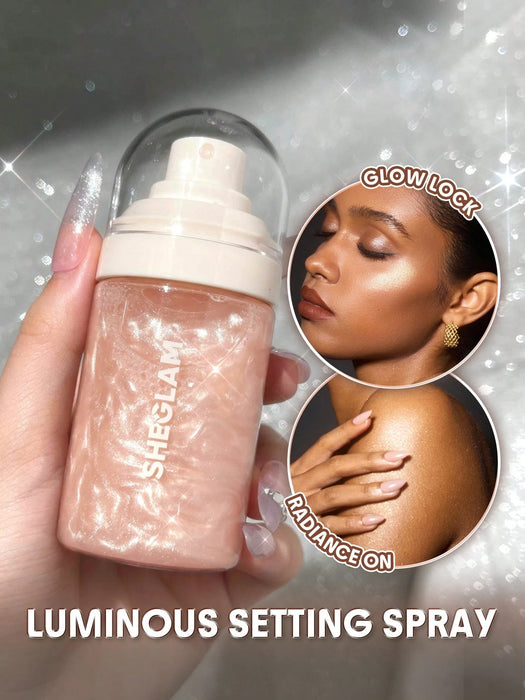 SHEGLAM Light Me Up Spray fijador luminoso Marca Belleza Maquillaje Pintura facial Cosmético