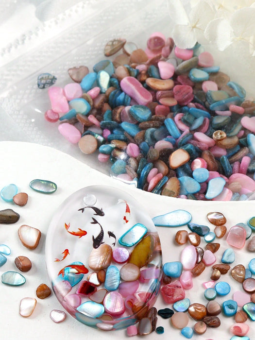 SHEIN 30g Fragmentos de conchas asimétricos de colores